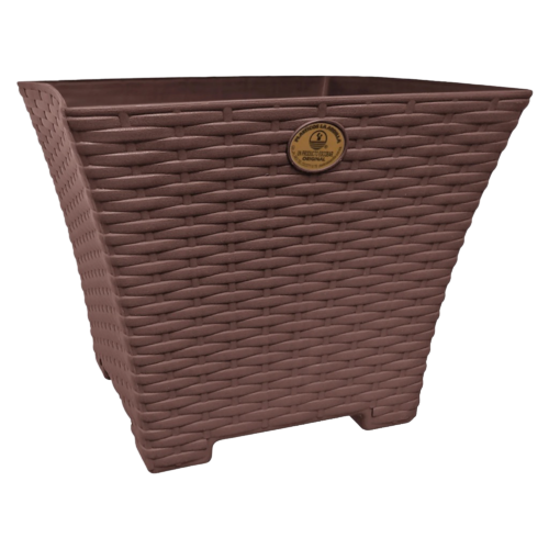 Maceta Rattan Cuadrada Mediana