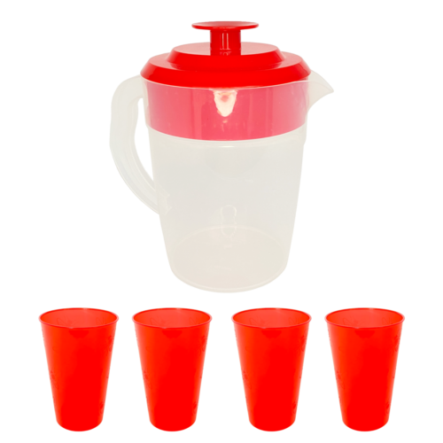 POJGOJAR2 Jgo Jarra Pop 2 Lt Con Vasos