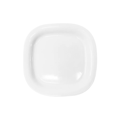 Plato Cuadrado 8" Melamina Blanca